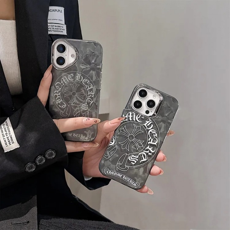 クロムハーツ Chrome Heartsハイブランドアイフォン17 プロマックス 16e 15プロ/14/13スマホケースレディース向けiphone 17pro max/ air /16/15/14/13Proケースiphone Air/17/16e/15/14ブランドケースメンズレディース