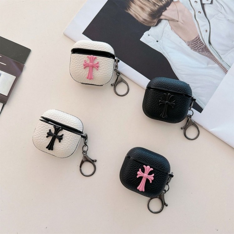 クロムハーツ Chrome Hearts かわいい エアーポッズ4/3/プロカバー高品質 Airpods 3pro 4ケース保護 エアーポッズ4 3 Air pods1/2/3/pro2ケースレディース Airpods 4 3 pro2ケース ブランド