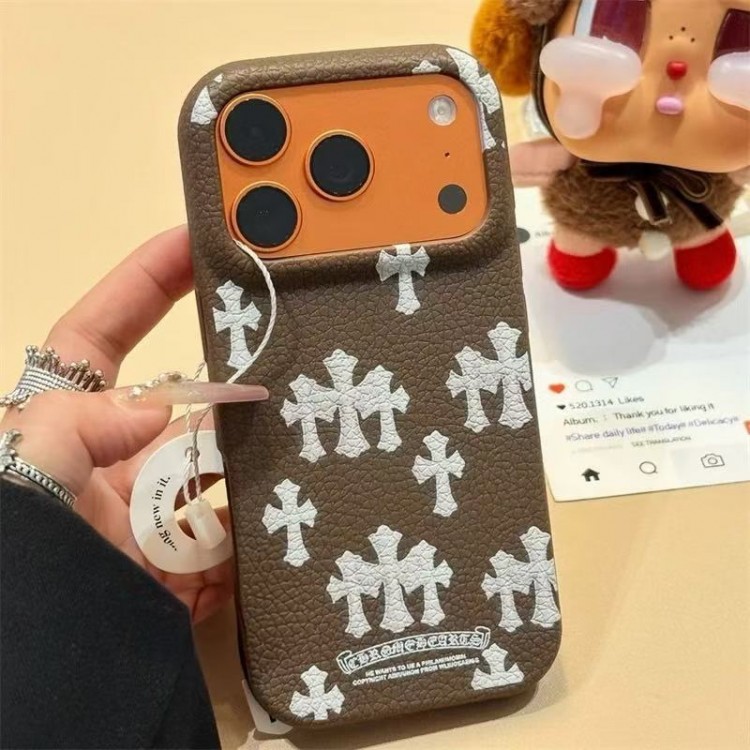 クロムハーツ Chrome Heartsハイブランドアイフォン17 プロマックス 16e 15プロ/14/13スマホケースかわいいアイフォン17pro /16/15プロ/14/13カバーハイエンドiphone16/15 17Pro Max/14plusカバー
