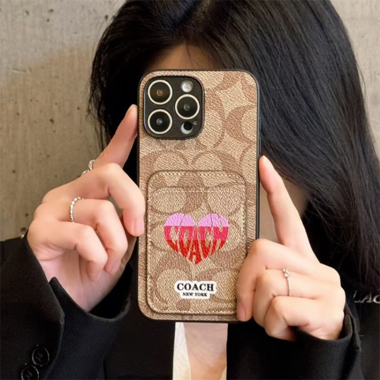Coach コーチブランドiphone16/15/14 17Pro/ airメンズケースかわいいアイフォン17pro /16/15プロ/14/13カバーハイエンドiphone16/15 17Pro Max/14plusカバー