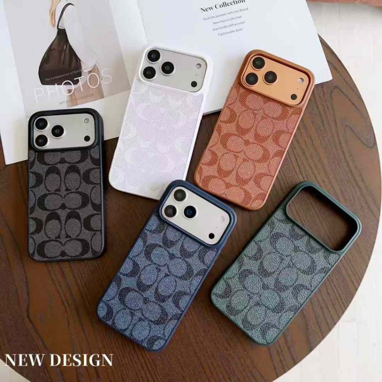 Coach コーチハイブランドアイフォン17 プロマックス 16e 15プロ/14/13スマホケースブランドiphone16/15/14 17Pro/ airメンズケースハイエンドiphone16/15 17Pro Max/14plusカバー