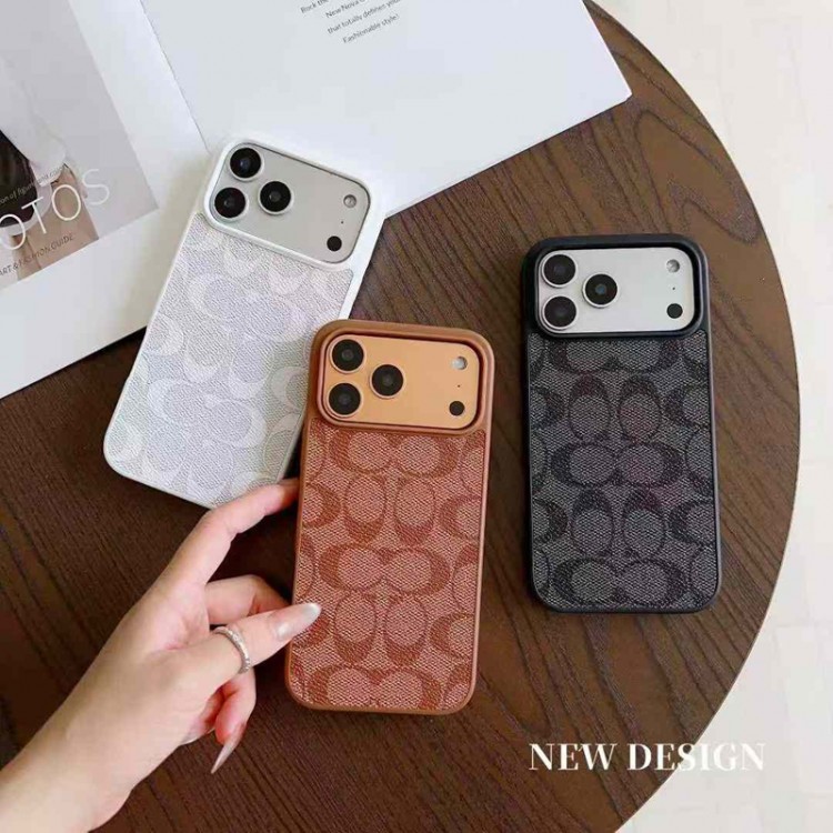 Coach コーチハイブランドアイフォン17 プロマックス 16e 15プロ/14/13スマホケースブランドiphone16/15/14 17Pro/ airメンズケースハイエンドiphone16/15 17Pro Max/14plusカバー