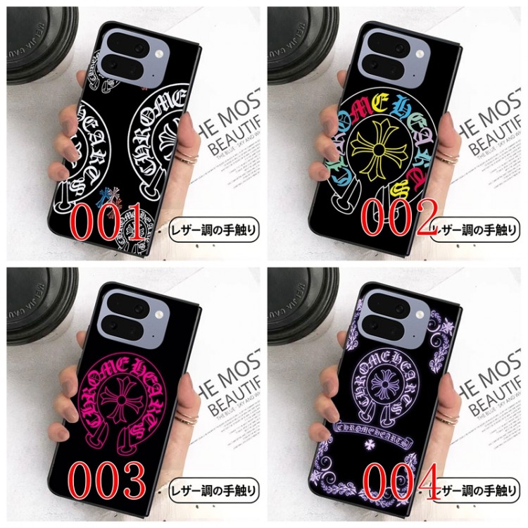 クロムハーツ Chrome Hearts galaxy z flip8 7 6 5 4 3 z fold5 6 7 8ハイブランドケースファッション アイフォン ultra 折り畳みケースブランド Google Pixel Pro 11 10 9 foldメンズレディースケース折りたたみ型ギャラクシーz flip 8 7 6 5/z flip4/z fold5 6 7 8ケースメンズ