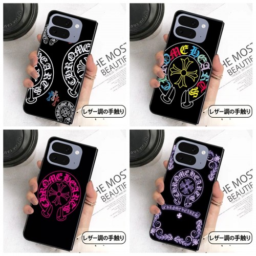 クロムハーツ Chrome Hearts galaxy z flip8 7 6 5 4 3 z fold5 6 7 8ハイブランドケースファッション アイフォン ultra 折り畳みケースブランド Google Pixel Pro 11 10 9 foldメンズレディースケース折りたたみ型ギャラクシーz flip 8 7 6 5/z flip4/z fold5 6 7 8ケースメンズ