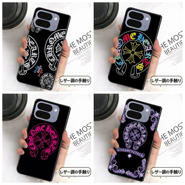 クロムハーツ Chrome Hearts galaxy z flip8 7 6 5 4 3 z fold5 6 7 8ハイブランドケースファッション アイフォン ultra 折り畳みケースブランド Google Pixel Pro 11 10 9 foldメンズレディースケース折りたたみ型ギャラクシーz flip 8 7 6 5/z flip4/z fold5 6 7 8ケースメンズ