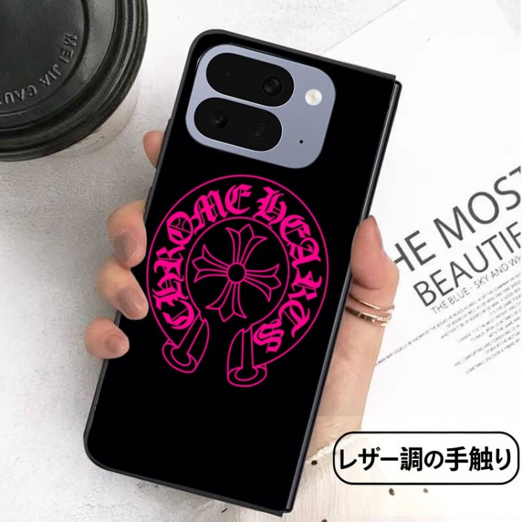クロムハーツ Chrome Hearts galaxy z flip8 7 6 5 4 3 z fold5 6 7 8ハイブランドケースファッション アイフォン ultra 折り畳みケースブランド Google Pixel Pro 11 10 9 foldメンズレディースケース折りたたみ型ギャラクシーz flip 8 7 6 5/z flip4/z fold5 6 7 8ケースメンズ