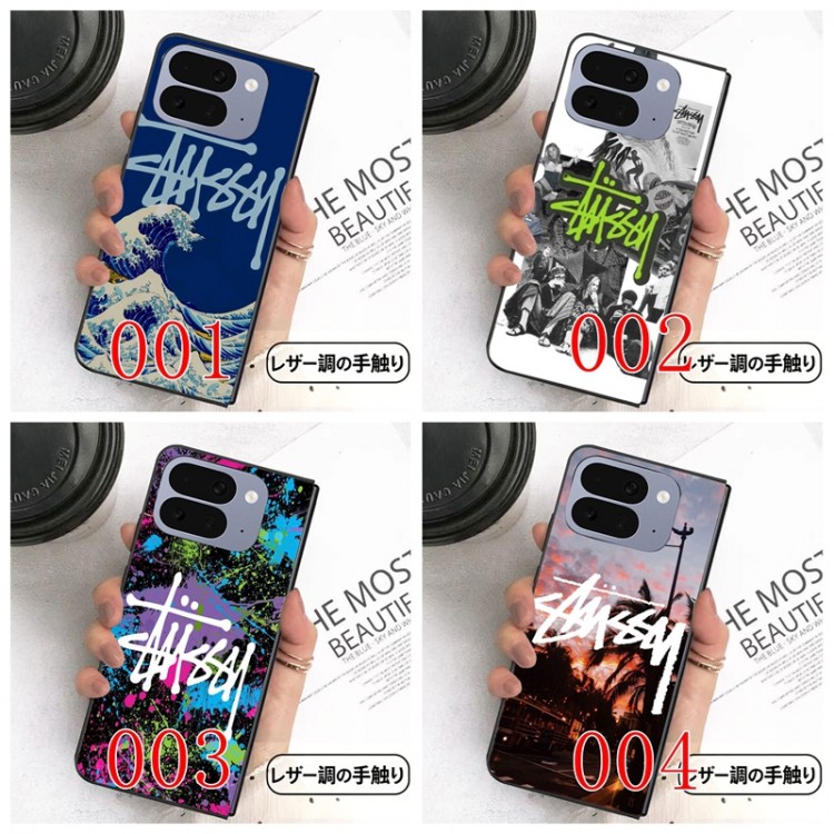 Stussy ステューシーハイブランドiPhone ultra 折り畳みケースファッションgalaxy z flip8 7 6 5/z fold 8 7 6 5 4ケースブランド折りたたみ型 アイフォン ultra 折り畳みケースメンズ高級感galaxyz flip5/z flip4/z fold5/z fold4ブランドケース