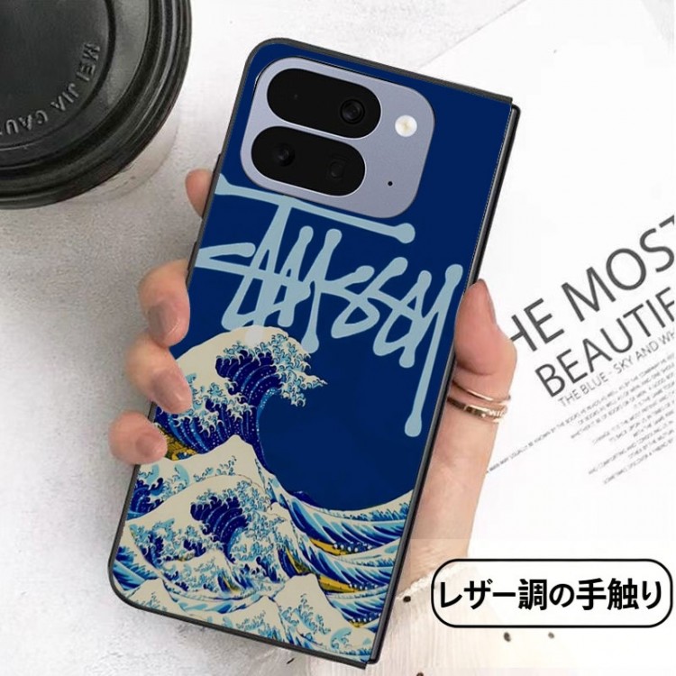 Stussy ステューシーハイブランドiPhone ultra 折り畳みケースファッションgalaxy z flip8 7 6 5/z fold 8 7 6 5 4ケースブランド折りたたみ型 アイフォン ultra 折り畳みケースメンズ高級感galaxyz flip5/z flip4/z fold5/z fold4ブランドケース