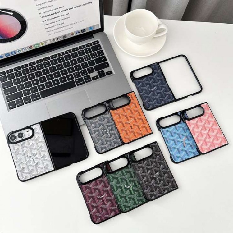 Goyard ゴヤールgalaxy z flip8 7 6 5 4 3 z fold5 6 7 8 ultraハイブランドケースハイエンドアイフォン Duo 折りたたみスマホケースファッション iPhone Duo 折りたたみケースブランド折りたたみ型ギャラクシーz flip 8 7 6 5/z flip4/z fold5 6 7 8 ultraケースメンズ