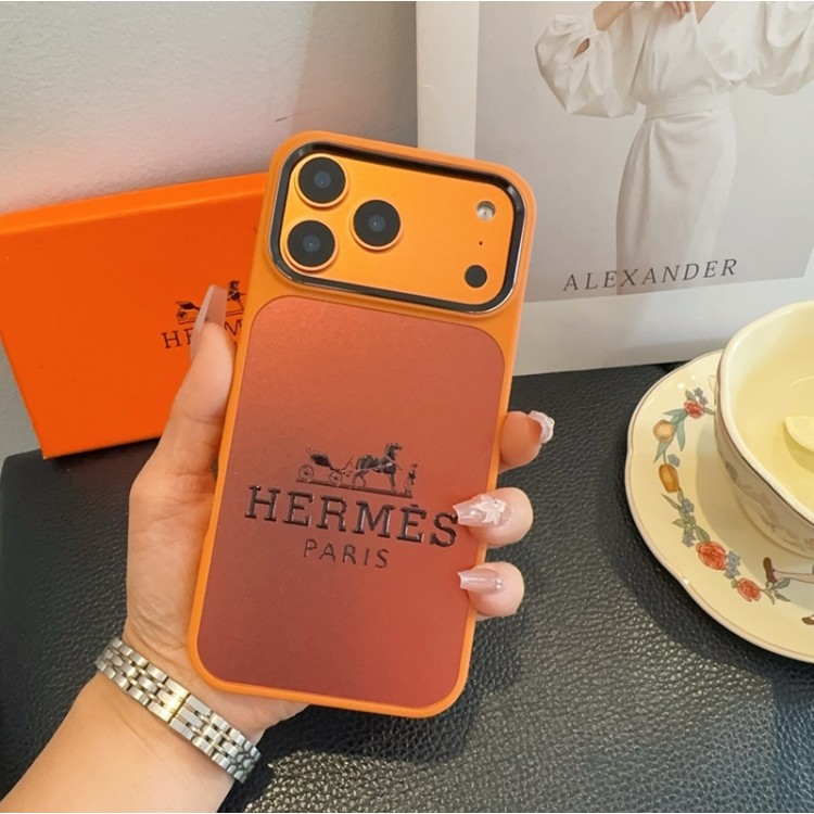 Hermes エルメスブランドiphone16/15/14 17Pro/ airメンズケースレディース向けiphone 17pro max/ air /16/15/14/13Proケースかわいいアイフォン17pro /16/15プロ/14/13カバー