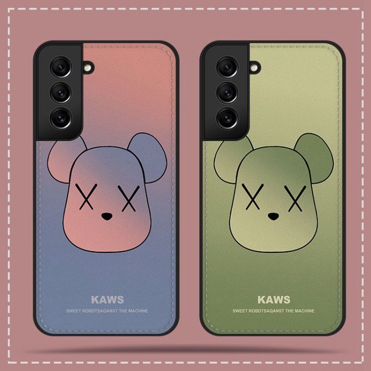 Kaws カウズブランドGalaxy a54 a55 s24ケース薄型iphone 15pro Maxファッションギャラクシーa54 a55 a53 a52ハイブランドスマホケースブランドsumsung a23 a22 a20 a55 a54スマホカバー男女兼用ブランドサムスンa32 a23ケース激安パロディ