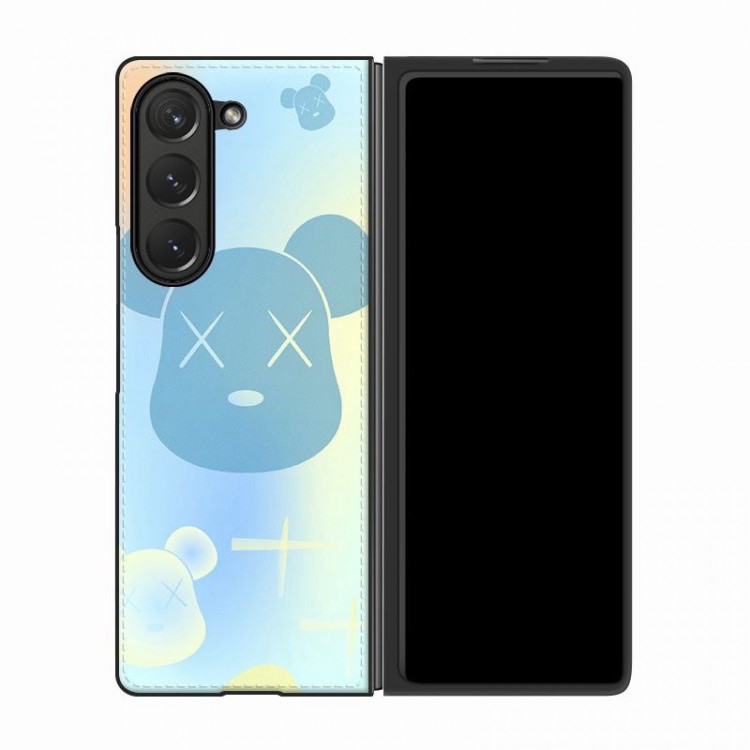 Kaws カウズgalaxy z fold5 4ブランドケースコピーgalaxy  z fold5 4 3ハイブランドケースgalaxy z fold 5/z fold4メンズレディースケース折りたたみ型ギャラクシーz fold5ケースメンズ