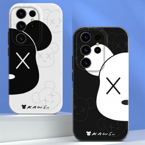 Kaws カウズ高級感galaxy s24 ultraアイフォン14 15 16ブランドケースメンズレディースgalaxy s24 ultra/s23 s22ケースブランドギャラクシーs23ultra/s22 s24 iphone14 15 16 ケースファッションブランドgalaxy s23/s24ultra アイホン16 13 14 15カバー