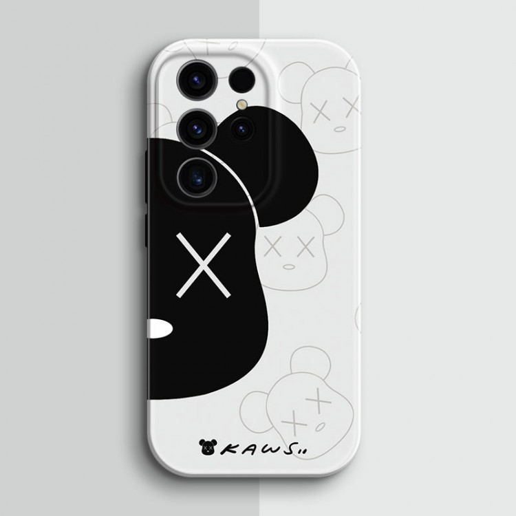 Kaws カウズ高級感galaxy s24 ultraアイフォン14 15 16ブランドケースメンズレディースgalaxy s24 ultra/s23 s22ケースブランドギャラクシーs23ultra/s22 s24 iphone14 15 16 ケースファッションブランドgalaxy s23/s24ultra アイホン16 13 14 15カバー