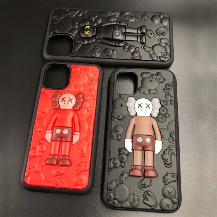 Kaws カウズブランドiphone16/15/14Proメンズケースレディース向けiphone16/15/14/13Proケースかわいいアイフォン16/15プロ/14/13カバー
