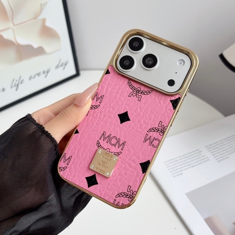 Mcm エムシーエムハイブランドアイフォン17 プロマックス 16e 15プロ/14/13スマホケースレディース向けiphone 17pro max/ air /16/15/14/13Proケースiphone Air/17/16e/15/14ブランドケースメンズレディース