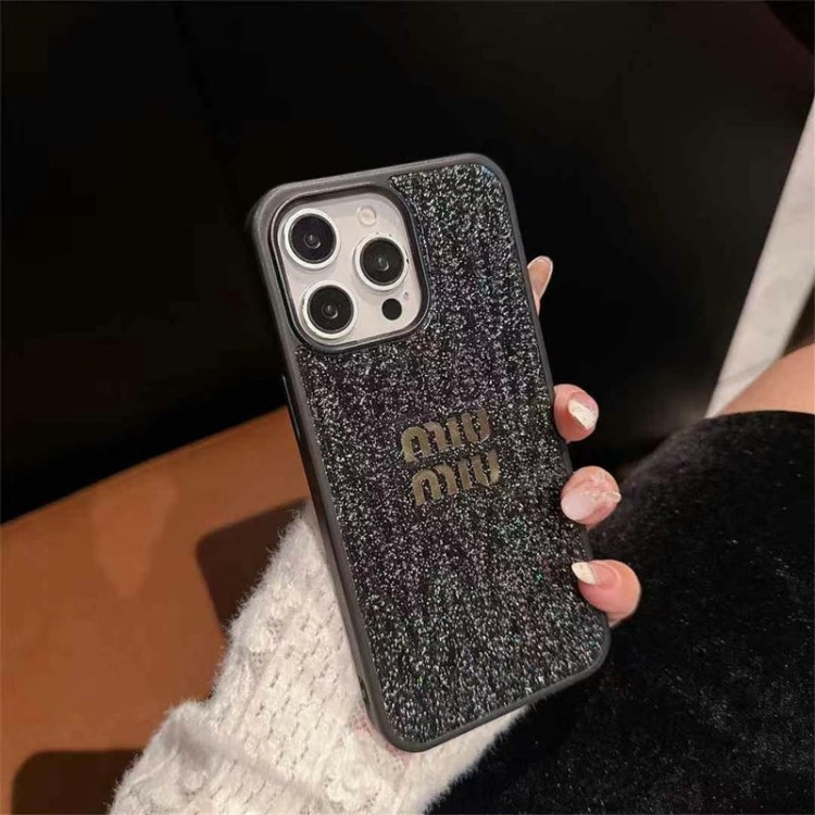 ミュウミュウ MiuMiu iphone16/15/14/13Proブランドスマホケース男女兼用携帯カバーiphone16/15/14/13Pro Maxレディース向けiphone16/15/14/13Proケース