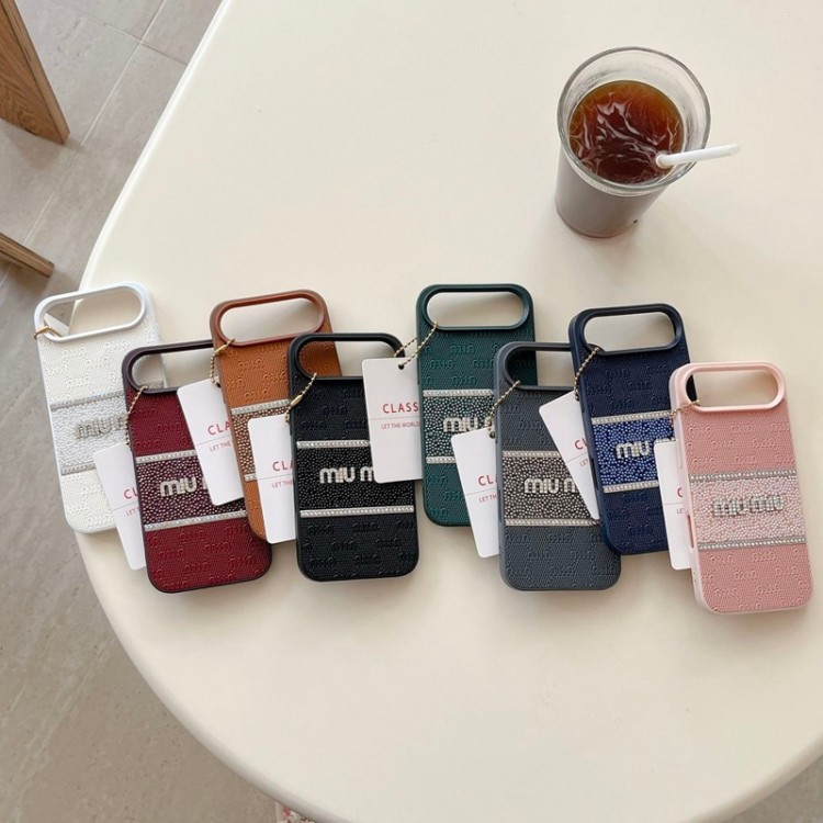 ミュウミュウ MiuMiu iphone17 /Air/16/15/14/13 Pro Maxケースブランドコピーレディース向けiphone 17pro max/ air /16/15/14/13Proケースかわいいアイフォン17pro /16/15プロ/14/13カバー