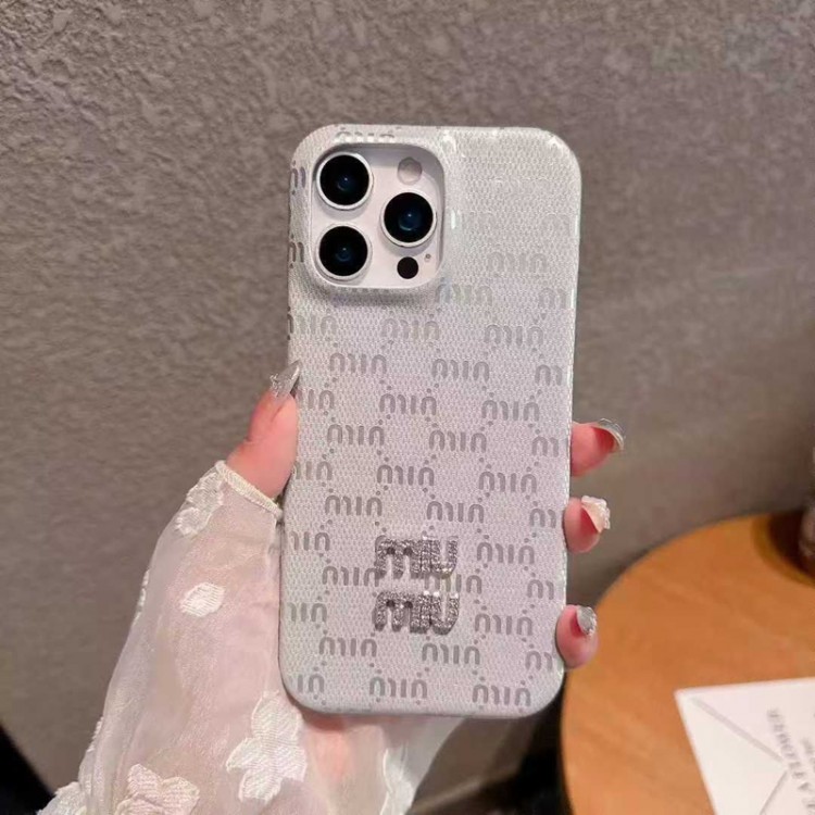ミュウミュウ MiuMiu iphone17 /Air/16/15/14/13 Pro Maxケースブランドコピーiphone Air/16/15/17PRO/14/13Proブランドスマホケースハイエンドiphone16/15 17Pro Max/14plusカバー