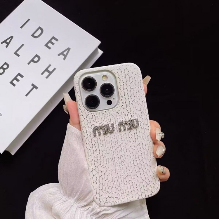 ミュウミュウ MiuMiuブランドiphone16/15/14 17Pro/ airメンズケースレディース向けiphone 17pro max/ air /16/15/14/13Proケースiphone Air/17/16e/15/14ブランドケースメンズレディース