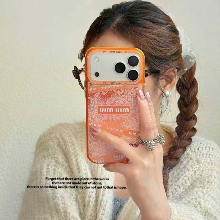 ミュウミュウ MiuMiu男女兼用携帯カバーiphone Air/16/15/14/17Pro Max airレディース向けiphone 17pro max/ air /16/15/14/13Proケースかわいいアイフォン17pro /16/15プロ/14/13カバー