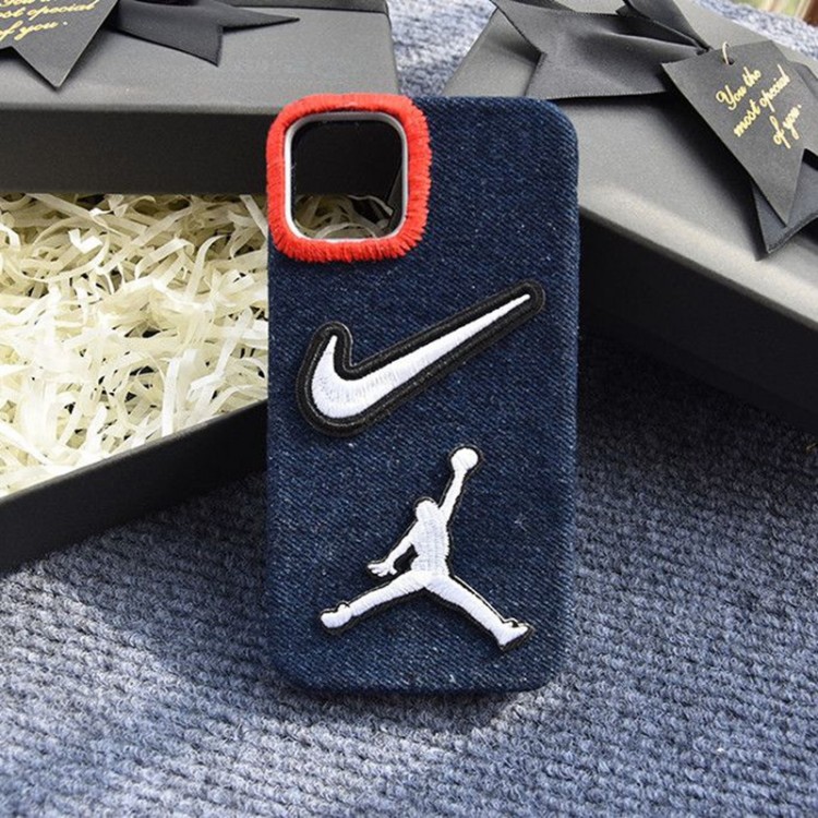 Nike ナイキ男女兼用 携帯カバーiphone 18pro max/16/15/14/17Pro Max airブランドiphone 18 16/15/14 17Pro/ air デニムケース 刺繍 けiphone 17 18pro max/ ultra /16/15/14/13Proケース