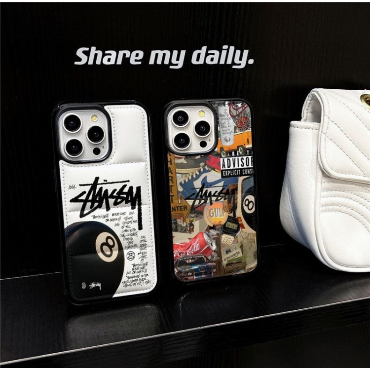 Stussy ステューシーブランドiphone16/15/14 17Pro/ airメンズケースかわいいアイフォン17pro /16/15プロ/14/13カバーiphone Air/17/16e/15/14ブランドケースメンズレディース