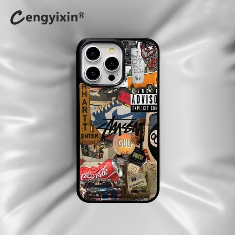 Stussy ステューシーブランドiphone16/15/14 17Pro/ airメンズケースかわいいアイフォン17pro /16/15プロ/14/13カバーiphone Air/17/16e/15/14ブランドケースメンズレディース