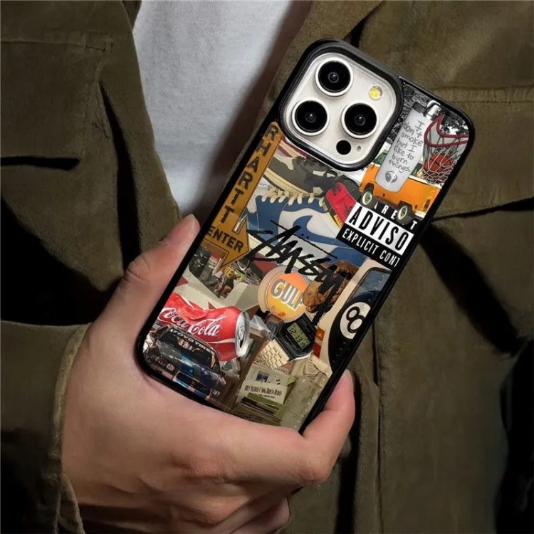 Stussy ステューシーブランドiphone16/15/14 17Pro/ airメンズケースかわいいアイフォン17pro /16/15プロ/14/13カバーiphone Air/17/16e/15/14ブランドケースメンズレディース