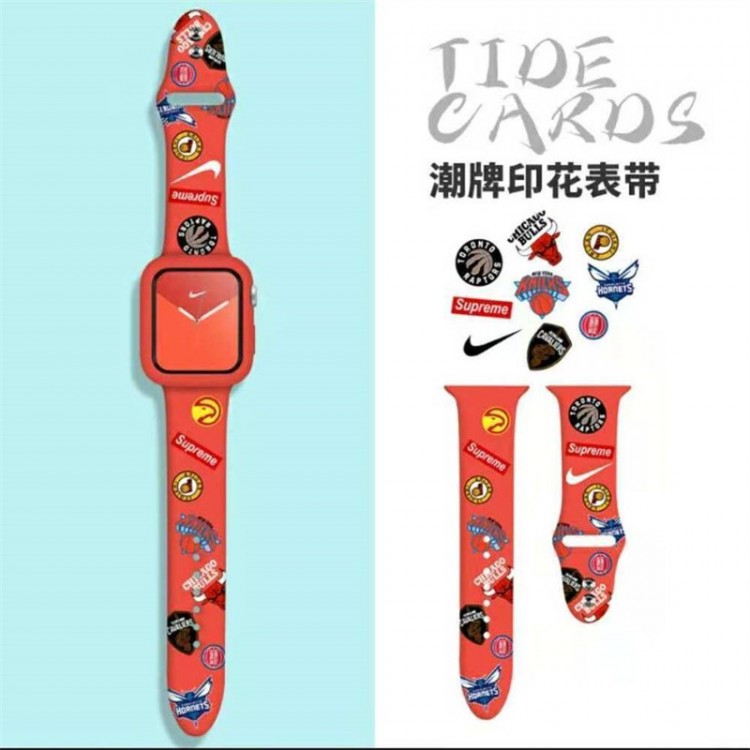 Supreme  アップルウォッチ ultra 49mmブランドベスト シュプリーム Apple Watch 9 ultra バンド 個性 apple watch 8/se2/7交換バンド ハイブランドアップルウォッチ6/5交換ベルト 耐久性 ブランドiwatch 7 8 9 バンド 丈夫