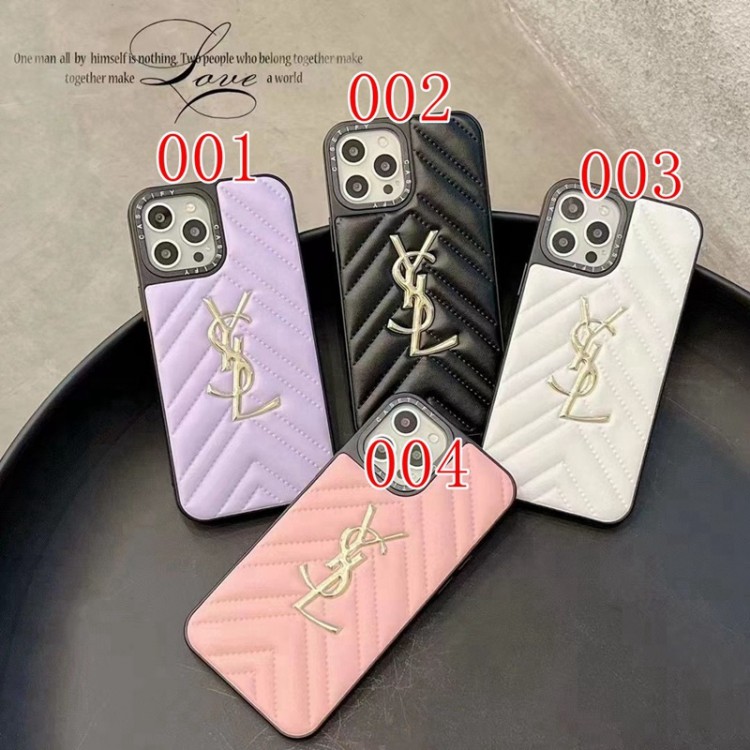 女性らしい ブランド イブサンローラン iPhone16pro maxケース 高品質 革製 YSL イヴサンローラン IPHONE15pro max/14proハードケースフルーカバー ハイエンド セレブ愛用 iPhone12pro maxカバー