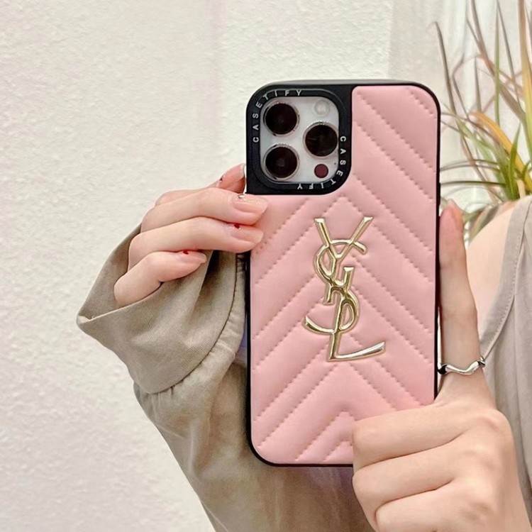 女性らしい ブランド イブサンローラン iPhone16pro maxケース 高品質 革製 YSL イヴサンローラン IPHONE15pro max/14proハードケースフルーカバー ハイエンド セレブ愛用 iPhone12pro maxカバー