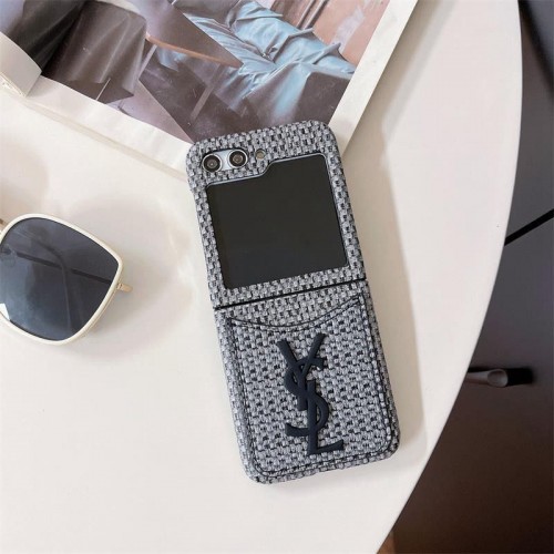 Ysl イブサンローランgalaxy z flip 6 5 4 3ケース ハイブランド ギャラクシーZフリップ5 4 3ブランド携帯ケース レディースケース折りたたみ型ギャラクシーz flip5/z flip4ケースメンズ