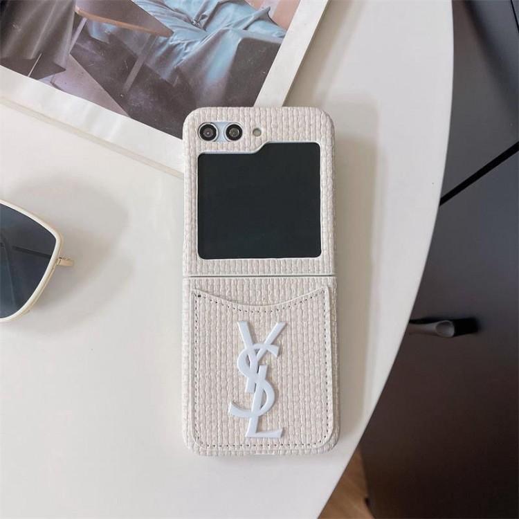 Ysl イブサンローランgalaxy z flip5 4 3ケース ハイブランド ギャラクシーZフリップ5 4 3ブランド携帯ケース レディースケース折りたたみ型ギャラクシーz flip5/z flip4ケースメンズ