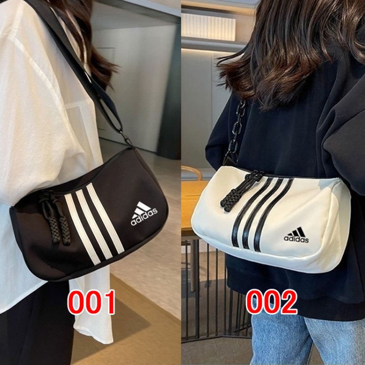 アディダス スリーストライプ クロスボディバッグ ブランドAdidas 肩掛けバッグ レディース ユニセックス ショルダーバッグ 高品質 丈夫 キャンバスバッグ スポーツバッグ