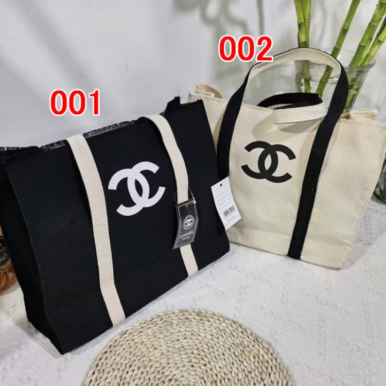 ブランドシャネルトートバッグ レディース Chanel キャンバス ハンドバッグ 肩掛けバッグ 大きめ かわいい 大容量 手提げ 帆布 バッグ おしゃれ 軽い ビッグトートバッグ 