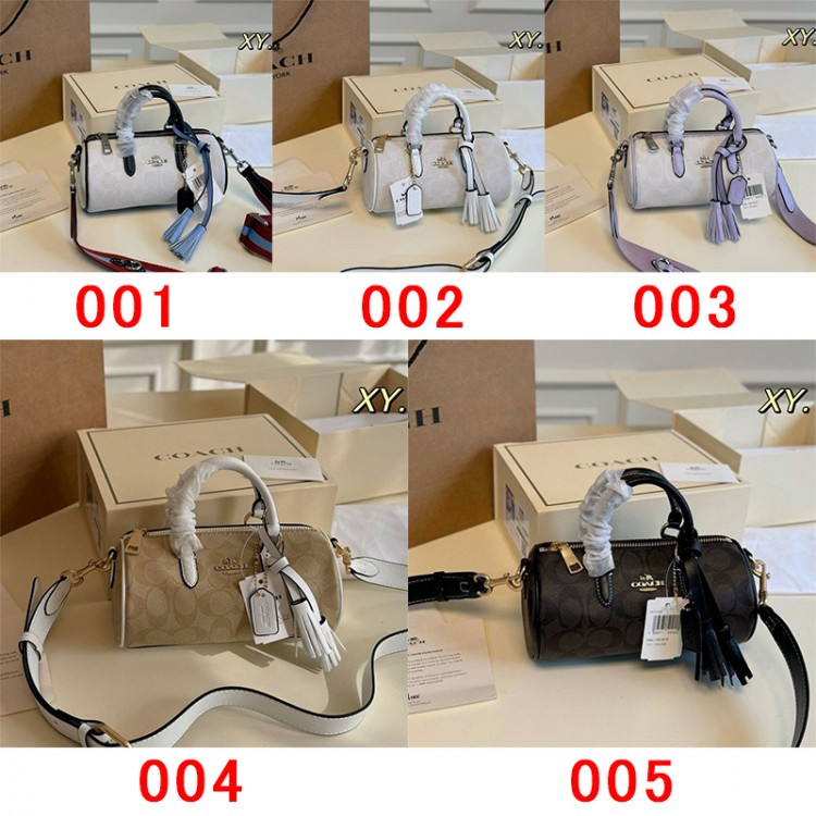 コーチボストンバッグ ブランドCoach 女性用ハンドバッグ ソフトPUレザーショルダーバッグ ファッション 大容量 肩掛けバッグ おしゃれ 2wayバッグ