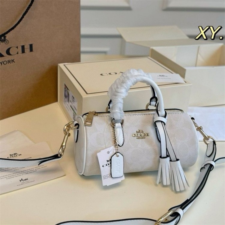 コーチボストンバッグ ブランドCoach 女性用ハンドバッグ ソフトPUレザーショルダーバッグ ファッション 大容量 肩掛けバッグ おしゃれ 2wayバッグ