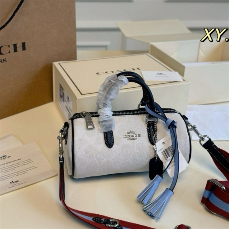 コーチボストンバッグ ブランドCoach 女性用ハンドバッグ ソフトPUレザーショルダーバッグ ファッション 大容量 肩掛けバッグ おしゃれ 2wayバッグ