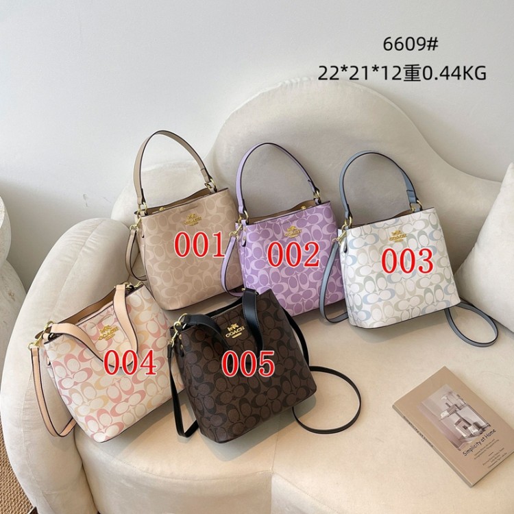 コーチCoach バケツバッグ レディース ブランドワンショルダーバッグ 大きめ 2way バケツ型 ハンドバッグ ショルダーバッグ 斜めがけ PUレザー 大容量 軽量 大人 通勤 多機能バッグ 丈夫 カジュアル レディースバッグ