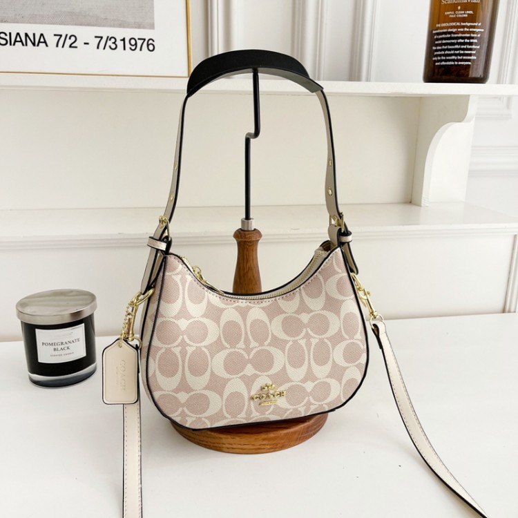 ブランドコーチ Coach ショルダーバッグ レディースバック 三日月バッグ PUレザー 小型 小さめ ボディバッグ 撥水 通学 通勤バック レディースカバン 斜めがけ 