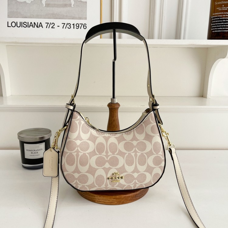 ブランドコーチ Coach ショルダーバッグ レディースバック 三日月バッグ PUレザー 小型 小さめ ボディバッグ 撥水 通学 通勤バック レディースカバン 斜めがけ 