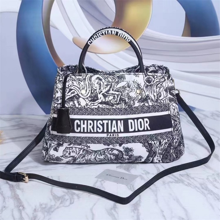 ディオールDior ブランド トートバッグ ジャージー ズー タイガープリント ハンドバッグ ショルダーバッグ 2WAY レディース 手提げバッグ 高品質 