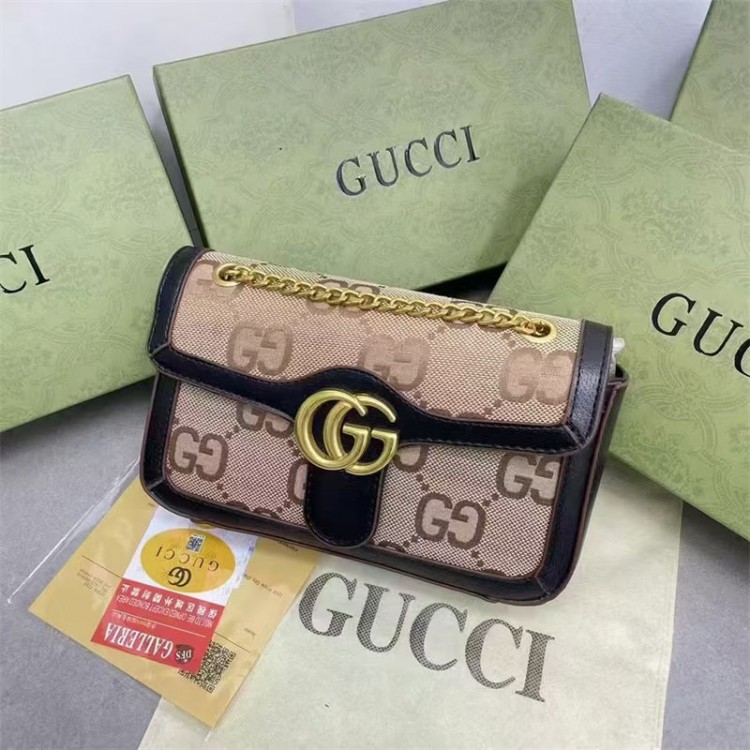 ブランドグッチチェーンバッグ Gucci  ショルダーバッグ レディース 肩掛けバッグ Gucciクロスボディ 人気モノグラム柄 GG金具 おしゃれ 上質 ファッション
