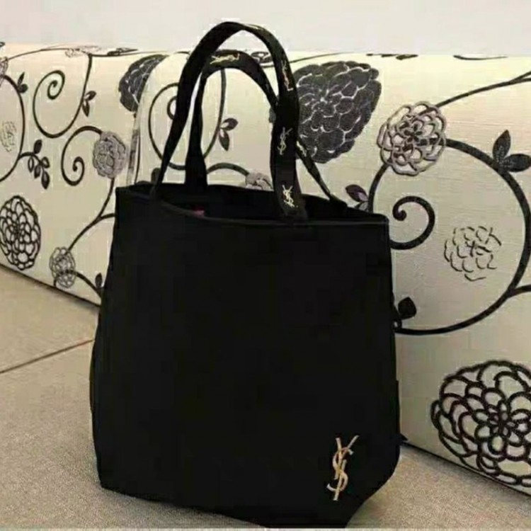 イヴサンローランキャンバス トートバック ファスナー付き ブランドYSL ハンドバッグ 大容量 裏側ポケット 丈夫 手持ちけ 帆布 弁当バッグ レディース メンズ 刺繍 買い物 通勤 通学 旅行用 男女兼用 大きめ おしゃれ