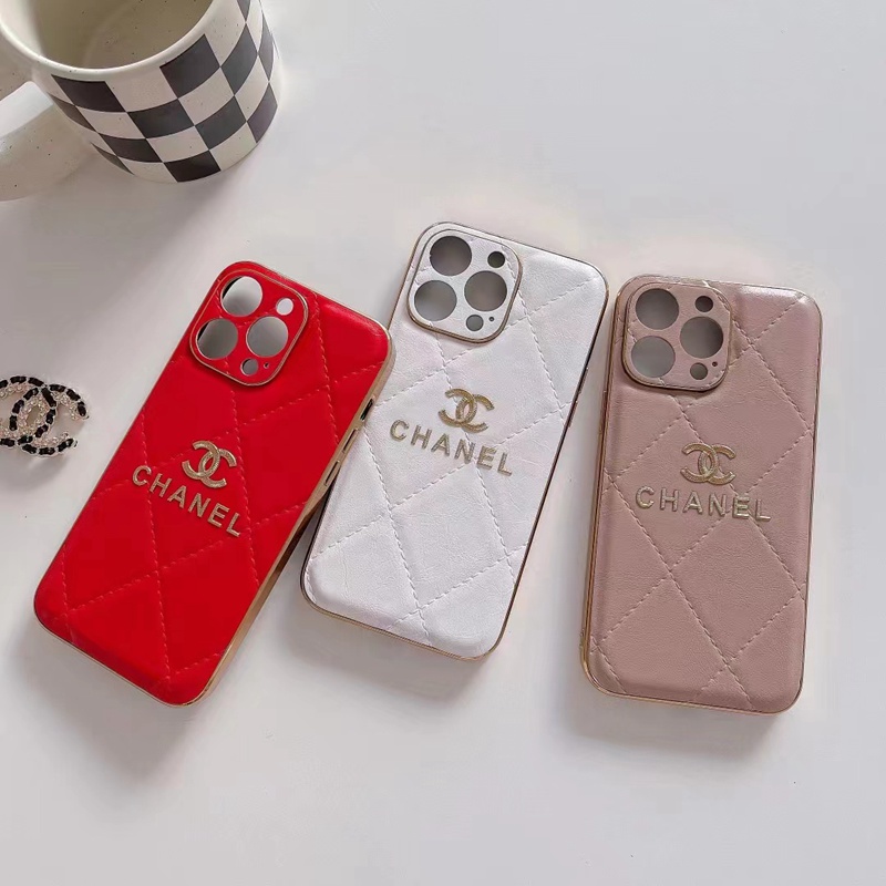 CHANEL iPhone14pro maxレザーケース エレガント