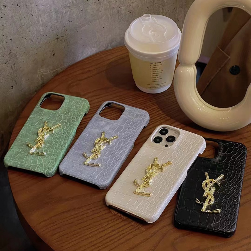 ブランドiPhone14proレザーケースイヴ・サンローラン