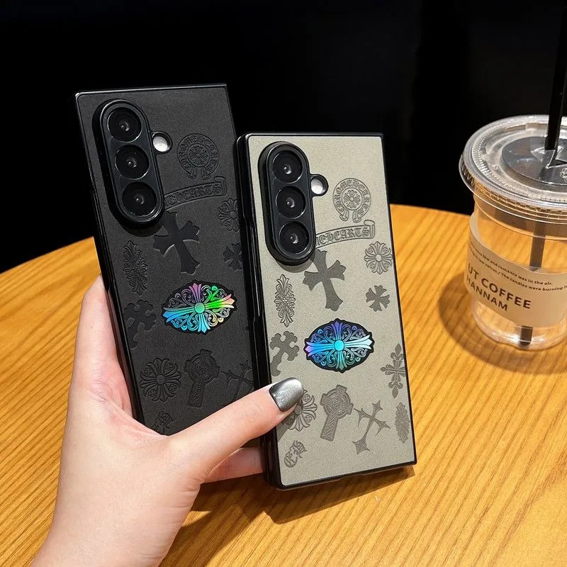 クロムハーツgalaxy z fold5 6 7ハイブランドケース