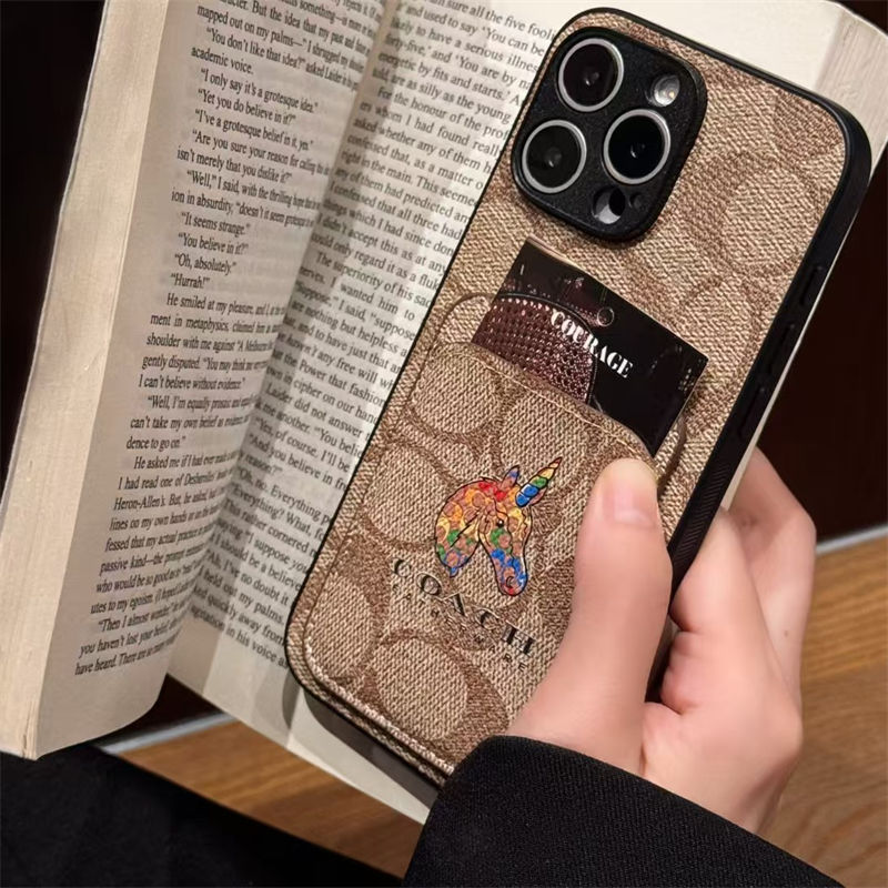 コーチiphone16/15 17Pro Max/14plusカバー