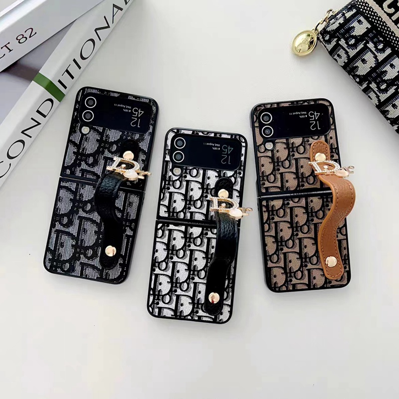 ベルト付きGalaxy z flip5 4 3 2ケースディオール
